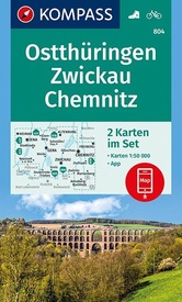 Wandelkaart 804 Ostthüringen - Zwickau - Chemnitz | Kompass