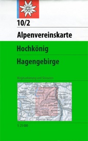 Toerskikaart 10/2 Alpenvereinskarte Hochkönig /Hagengebirge weg+ski | Alpenverein