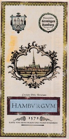 Historische Kaart Hamburgum – De kaart van Georg Braun en Franz Hogenberg 1572 | GRAS