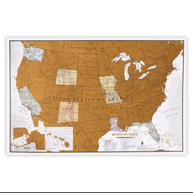 Scratch Map USA - Verenigde Staten Travel Edition 43.2  x 27,9 cm | Maps International