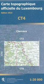 Topografische kaart - Wandelkaart 4 CT LUX Clervaux | Topografische dienst Luxemburg