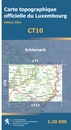 Topografische kaart - Wandelkaart CT10 CT LUX Echternach | Topografische dienst Luxemburg