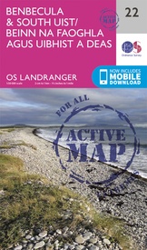 Wandelkaart - Topografische kaart 22 Landranger Active Benbecula / South Uist | Ordnance Survey