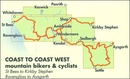 Fietskaart mountainbike Coast to Coast WEST | Harvey Maps