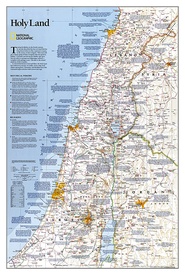 Wandkaart Holy Land – Israël, 53 x 80 cm | National Geographic