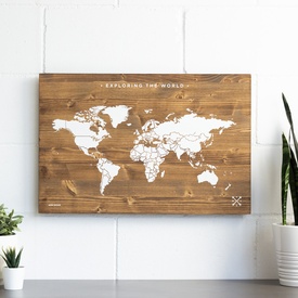 Wereldkaart van hout Woody Map | 60 x 40 cm | Miss Wood