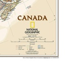 Wandkaart 20530 Canada, antiek, 97 x 82 cm | National Geographic