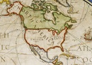 Historische wereldkaart Western hemisphere - westelijk halfrond, 51 x 46 cm | National Geographic