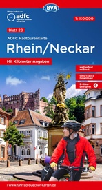 Fietskaart 20 ADFC Radtourenkarte Rhein Neckar | BVA BikeMedia