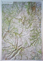 Monts d'Auvergne rmet voelbaar 3D eliëf | 113 x 80 cm