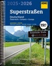 Wegenatlas Superstraßen 2025/2026 Deutschland 1:200 000 | A4 | Ringband | ADAC