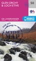 Wandelkaart - Topografische kaart 50 Landranger Active Glen Orchy & Loch Etive | Ordnance Survey