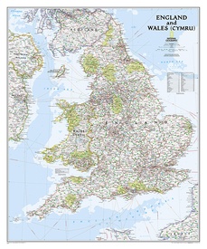 Wandkaart 20664 Engeland en Wales, 76 x 92 cm | National Geographic