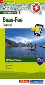 Wandelkaart 14 Saas-Fee / Saastal | Hallwag