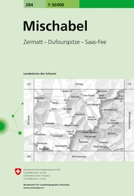 Wandelkaart - Topografische kaart 284 Mischabel | Swisstopo