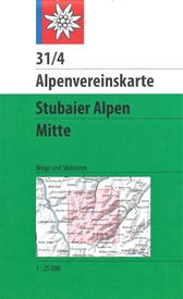 Wandelkaart 31/4 Alpenvereinskarte Stubaier Alpen - Mitte | Alpenverein