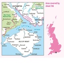 Wandelkaart - Topografische kaart 196 Landranger The Solent & The Isle of Wight | Ordnance Survey