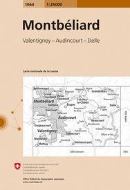 Wandelkaart - Topografische kaart 1064 Montbéliard | Swisstopo