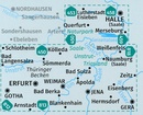 Wandelkaart 457 Erfurt - Weimar - Jena - Gera - Halle (Saale) | Kompass