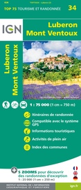 Wandelkaart - Fietskaart 75034 Luberon - Mont Ventoux | IGN - Institut Géographique National