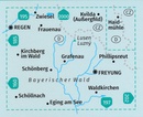 Wandelkaart 196 Mittlerer Bayerischer Wald | Kompass