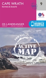 Wandelkaart - Topografische kaart 9 Landranger Active Cape Wrath | Ordnance Survey