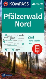 Wandelkaart 471 Pfälzerwald Nord | Kompass