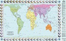 Wereldkaart Peters Projection - Peters Projectie 130 x 82 cm | Huber Verlag