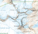 Wandelkaart Hoyfjellskart Jotunheimen: Smørstabbstindan - Leirvassbu | Calazo