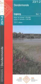 Wandelkaart - Topografische kaart 23/1-2 Topo25 Dendermonde | NGI - Nationaal Geografisch Instituut